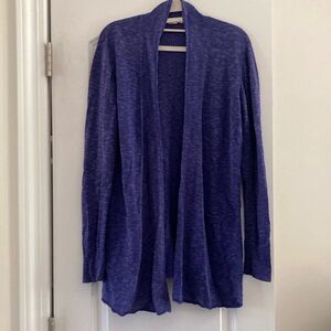 Eileen Fisher Linen Cotton Purple Cardigan Sz XS